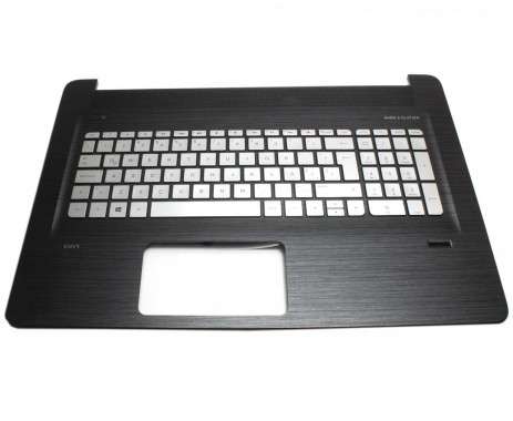 Tastatura HP  7H1730 argintie cu Palmrest negru iluminata backlit. Keyboard HP  7H1730 argintie cu Palmrest negru. Tastaturi laptop HP  7H1730 argintie cu Palmrest negru. Tastatura notebook HP  7H1730 argintie cu Palmrest negru