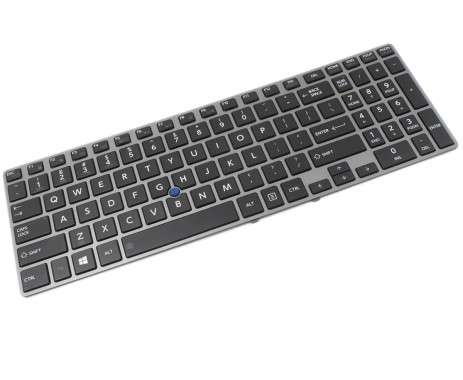 Tastatura Toshiba Tecra Z50-BT1500 Rama gri iluminata backlit. Keyboard Toshiba Tecra Z50-BT1500 Rama gri. Tastaturi laptop Toshiba Tecra Z50-BT1500 Rama gri. Tastatura notebook Toshiba Tecra Z50-BT1500 Rama gri