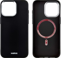 Husa iPhone 16 Sunix Neo Black Neagra compatibila MagSafe