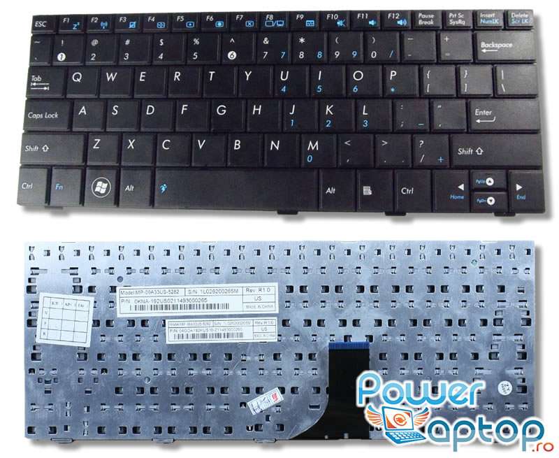 Tastatura Asus Eee PC 1001HA neagra