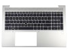 Tastatura HP EliteBook 855 G8 Neagra cu Palmrest Argintiu cu Orificiu de Amprenta fara TouchPad iluminata backlit. Keyboard HP EliteBook 855 G8 Neagra cu Palmrest Argintiu cu Orificiu de Amprenta fara TouchPad. Tastaturi laptop HP EliteBook 855 G8 Neagra cu Palmrest Argintiu cu Orificiu de Amprenta fara TouchPad. Tastatura notebook HP EliteBook 855 G8 Neagra cu Palmrest Argintiu cu Orificiu de Amprenta fara TouchPad