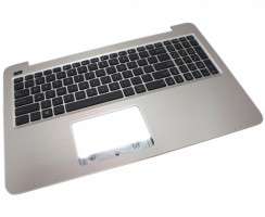 Tastatura Asus R558 Neagra cu Palmrest Auriu. Keyboard Asus R558 Neagra cu Palmrest Auriu. Tastaturi laptop Asus R558 Neagra cu Palmrest Auriu. Tastatura notebook Asus R558 Neagra cu Palmrest Auriu