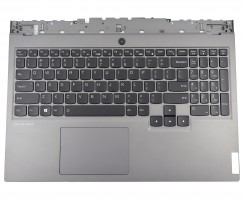 Tastatura Lenovo AM1HV000300 Gri cu Palmrest Gri si TouchPad iluminata backlit. Keyboard Lenovo AM1HV000300 Gri cu Palmrest Gri si TouchPad. Tastaturi laptop Lenovo AM1HV000300 Gri cu Palmrest Gri si TouchPad. Tastatura notebook Lenovo AM1HV000300 Gri cu Palmrest Gri si TouchPad