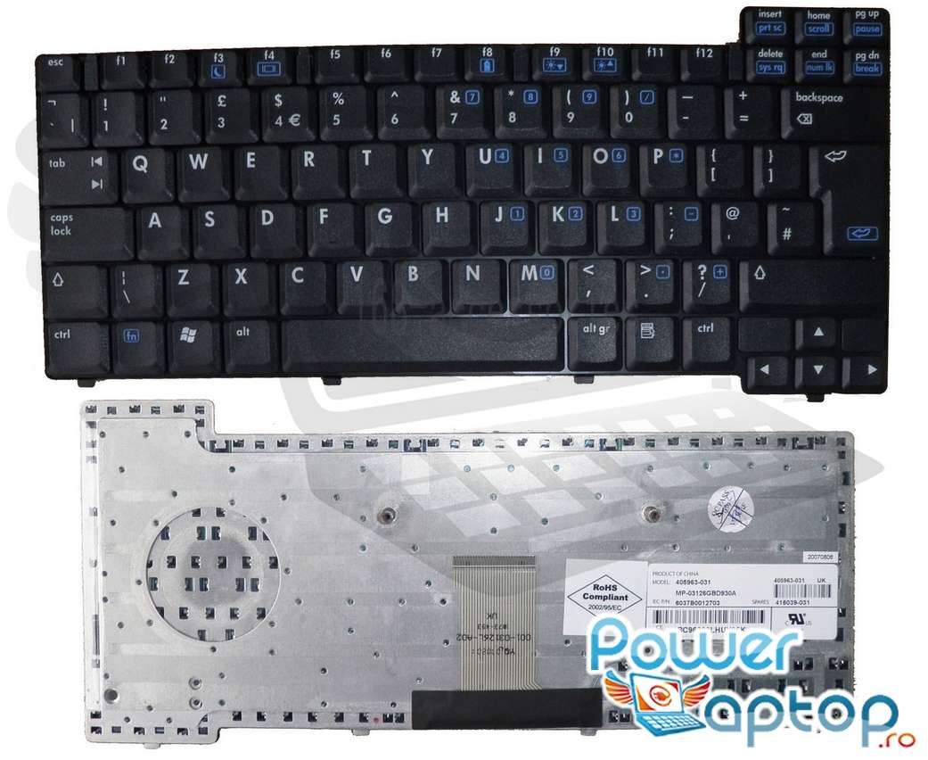 Tastatura HP Compaq nx6100 imagine powerlaptop.ro 2021
