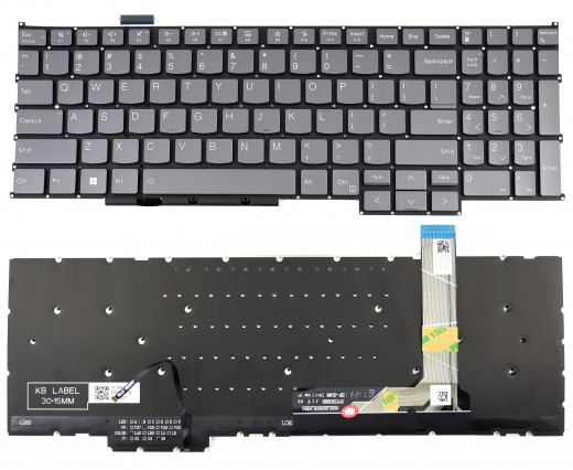 Tastatura Lenovo IdeaPad Pro 5 16IPH11 Gri iluminata. Keyboard Lenovo IdeaPad Pro 5 16IPH11. Tastaturi laptop Lenovo IdeaPad Pro 5 16IPH11. Tastatura notebook Lenovo IdeaPad Pro 5 16IPH11