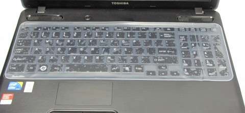 Folie Protectie Tastatura Laptop Silicon Transparenta 36 x 13 cm