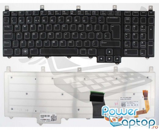 Tastatura Alienware M17X R3 iluminata backlit. Keyboard Alienware M17X R3 iluminata backlit. Tastaturi laptop Alienware M17X R3 iluminata backlit. Tastatura notebook Alienware M17X R3 iluminata backlit