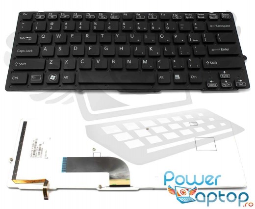 Tastatura Sony Vaio VPC Vaio VPCSB neagra iluminata. Keyboard Sony Vaio VPC Vaio VPCSB. Tastaturi laptop Sony Vaio VPC Vaio VPCSB. Tastatura notebook Sony Vaio VPC Vaio VPCSB