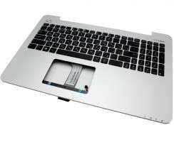 Tastatura Asus V555L neagra cu Palmrest argintiu. Keyboard Asus V555L neagra cu Palmrest argintiu. Tastaturi laptop Asus V555L neagra cu Palmrest argintiu. Tastatura notebook Asus V555L neagra cu Palmrest argintiu