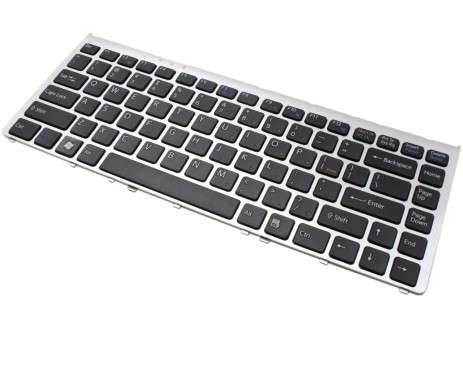 Tastatura Sony Vaio VGN-FW93XS neagra cu rama gri. Keyboard Sony Vaio VGN-FW93XS neagra cu rama gri. Tastaturi laptop Sony Vaio VGN-FW93XS neagra cu rama gri. Tastatura notebook Sony Vaio VGN-FW93XS neagra cu rama gri