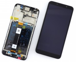 Ansamblu Display LCD + Touchscreen Original Service Pack Huawei Y5p cu Rama si Baterie Display Original Service Pack Black Negru. Ecran + Digitizer Original Service Pack Huawei Y5p cu Rama si Baterie Display Original Service Pack Black Negru