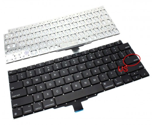 Tastatura Apple MacBook Air Retina M1 13 A2337 2020 iluminata. Keyboard Apple MacBook Air Retina M1 13 A2337 2020. Tastaturi laptop Apple MacBook Air Retina M1 13 A2337 2020. Tastatura notebook Apple MacBook Air Retina M1 13 A2337 2020
