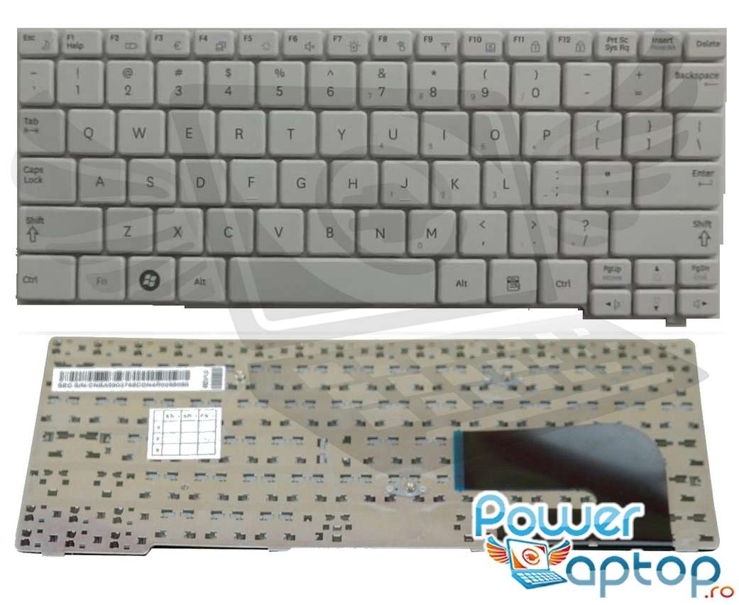 Tastatura Samsung N148 alba imagine 2021 powerlaptop.ro