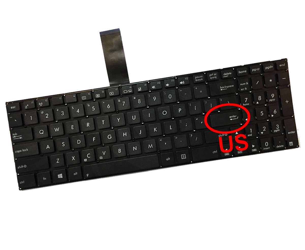 Tastatura Asus X551C layout US fara rama enter mic Asus