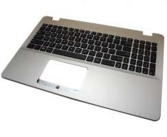 Tastatura Asus R542UR Neagra cu Palmrest Auriu. Keyboard Asus R542UR Neagra cu Palmrest Auriu. Tastaturi laptop Asus R542UR Neagra cu Palmrest Auriu. Tastatura notebook Asus R542UR Neagra cu Palmrest Auriu