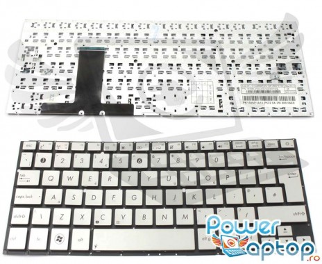 Tastatura Asus  0KNB0 3625US00 argintie. Keyboard Asus  0KNB0 3625US00. Tastaturi laptop Asus  0KNB0 3625US00. Tastatura notebook Asus  0KNB0 3625US00