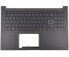 Tastatura Asus 90NB0TP1-R32UI0 Neagra cu Palmrest Negru iluminata backlit. Keyboard Asus 90NB0TP1-R32UI0 Neagra cu Palmrest Negru. Tastaturi laptop Asus 90NB0TP1-R32UI0 Neagra cu Palmrest Negru. Tastatura notebook Asus 90NB0TP1-R32UI0 Neagra cu Palmrest Negru