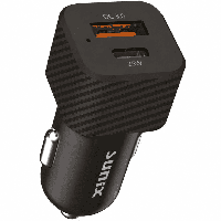Incarcator auto USB-C 30W Dual Port USB-C USB-A Sunix Budget Negru S322A01