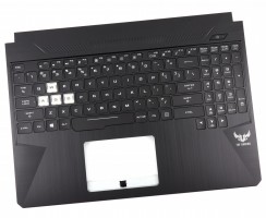 Tastatura Asus ROG TUF FX505D Neagra cu Palmrest Negru iluminata backlit. Keyboard Asus ROG TUF FX505D Neagra cu Palmrest Negru. Tastaturi laptop Asus ROG TUF FX505D Neagra cu Palmrest Negru. Tastatura notebook Asus ROG TUF FX505D Neagra cu Palmrest Negru