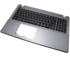 Tastatura Asus  A550CL neagra cu Palmrest argintiu. Keyboard Asus  A550CL neagra cu Palmrest argintiu. Tastaturi laptop Asus  A550CL neagra cu Palmrest argintiu. Tastatura notebook Asus  A550CL neagra cu Palmrest argintiu