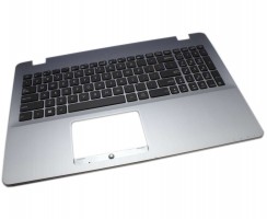 Tastatura Asus X542BA Neagra cu Palmrest Argintiu. Keyboard Asus X542BA Neagra cu Palmrest Argintiu. Tastaturi laptop Asus X542BA Neagra cu Palmrest Argintiu. Tastatura notebook Asus X542BA Neagra cu Palmrest Argintiu