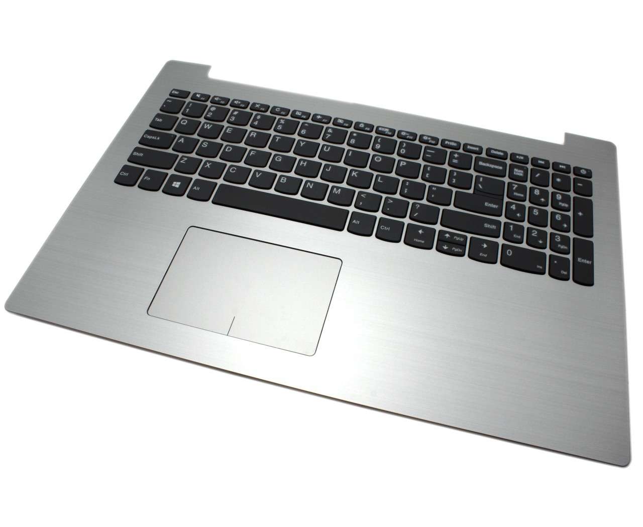Tastatura Lenovo 5CB0N86384 Gri cu Palmrest Argintiu si TouchPad iluminata backlit imagine 2021 IBM Lenovo