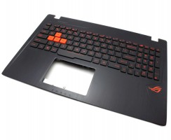 Tastatura Asus FX53VW Neagra cu Palmrest Negru iluminata backlit. Keyboard Asus FX53VW Neagra cu Palmrest Negru. Tastaturi laptop Asus FX53VW Neagra cu Palmrest Negru. Tastatura notebook Asus FX53VW Neagra cu Palmrest Negru