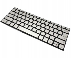 Tastatura Lenovo Flex 6-14ARR Argintie iluminata backlit. Keyboard Lenovo Flex 6-14ARR Argintie. Tastaturi laptop Lenovo Flex 6-14ARR Argintie. Tastatura notebook Lenovo Flex 6-14ARR Argintie
