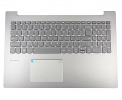 Tastatura Lenovo 5CB0N98675 Gri cu Palmrest Argintiu cu TouchPad iluminata backlit. Keyboard Lenovo 5CB0N98675 Gri cu Palmrest Argintiu cu TouchPad. Tastaturi laptop Lenovo 5CB0N98675 Gri cu Palmrest Argintiu cu TouchPad. Tastatura notebook Lenovo 5CB0N98675 Gri cu Palmrest Argintiu cu TouchPad