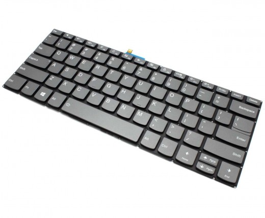 Tastatura Lenovo IdeaPad S340-14IML Neagra cu Taste Gri iluminata backlit. Keyboard Lenovo IdeaPad S340-14IML Neagra cu Taste Gri. Tastaturi laptop Lenovo IdeaPad S340-14IML Neagra cu Taste Gri. Tastatura notebook Lenovo IdeaPad S340-14IML Neagra cu Taste Gri