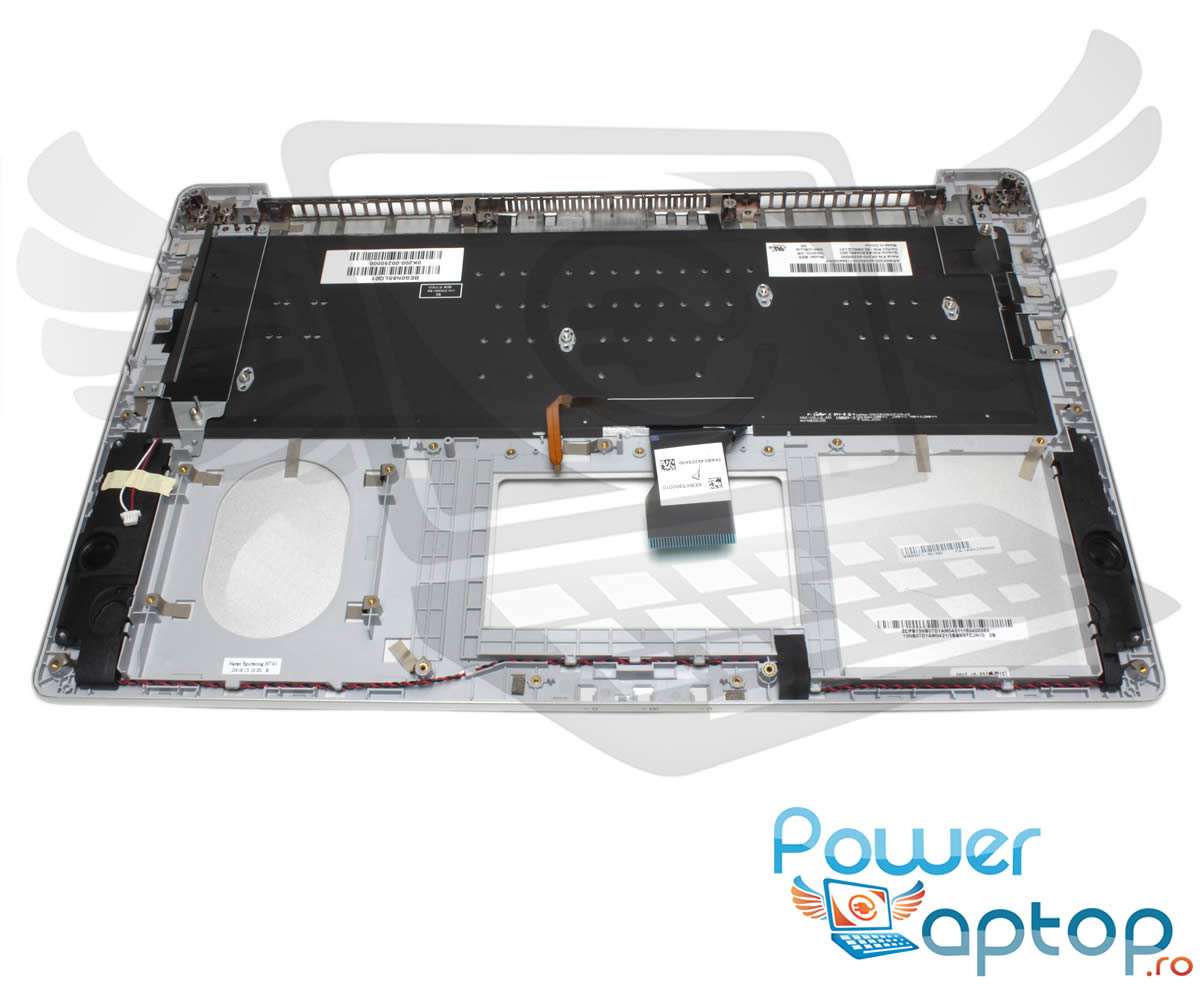 Tastatura Asus Rog G501V argintie cu Palmrest argintiu iluminata backlit