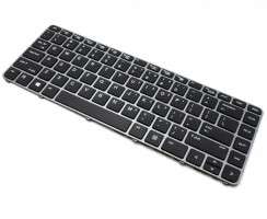 Tastatura HP Folio 1040 G3 Neagra cu Rama Gri iluminata backlit. Keyboard HP Folio 1040 G3 Neagra cu Rama Gri. Tastaturi laptop HP Folio 1040 G3 Neagra cu Rama Gri. Tastatura notebook HP Folio 1040 G3 Neagra cu Rama Gri