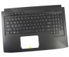 Tastatura Asus 1KAHZZU001M neagra cu Palmrest negru iluminata backlit. Keyboard Asus 1KAHZZU001M neagra cu Palmrest negru. Tastaturi laptop Asus 1KAHZZU001M neagra cu Palmrest negru. Tastatura notebook Asus 1KAHZZU001M neagra cu Palmrest negru