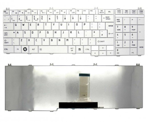 Tastatura Toshiba Satellite L655D alba. Keyboard Toshiba Satellite L655D alba. Tastaturi laptop Toshiba Satellite L655D alba. Tastatura notebook Toshiba Satellite L655D alba