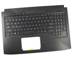 Tastatura Asus Rog Strix GL503VD neagra cu Palmrest negru iluminata backlit. Keyboard Asus Rog Strix GL503VD neagra cu Palmrest negru. Tastaturi laptop Asus Rog Strix GL503VD neagra cu Palmrest negru. Tastatura notebook Asus Rog Strix GL503VD neagra cu Palmrest negru