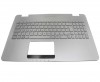 Tastatura Asus G58VW argintie cu Palmrest argintiu iluminata backlit. Keyboard Asus G58VW argintie cu Palmrest argintiu. Tastaturi laptop Asus G58VW argintie cu Palmrest argintiu. Tastatura notebook Asus G58VW argintie cu Palmrest argintiu
