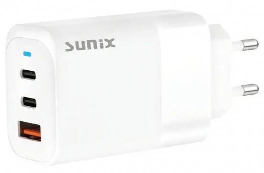 Incarcator USB-C 65W SUNIX MULTI PORT 2xUSB-C USB-A S65B