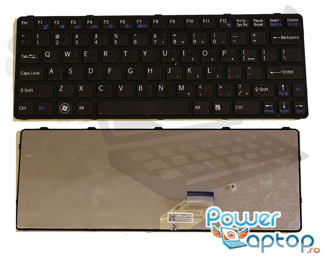 Tastatura Sony Vaio SVE11125CVW neagra powerlaptop.ro imagine noua reconect.ro