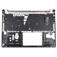 Tastatura HP N08145-001 Neagra cu Palmrest Argintiu fara TouchPad iluminata backlit