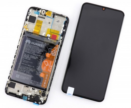 Ansamblu Display LCD + Touchscreen Huawei P Smart 2020 Display Original Service Pack cu Rama si Baterie Black Negru . Ecran + Digitizer Huawei P Smart 2020  POT-LX1 Display Original Service Pack cu Rama si Baterie Black Negru
