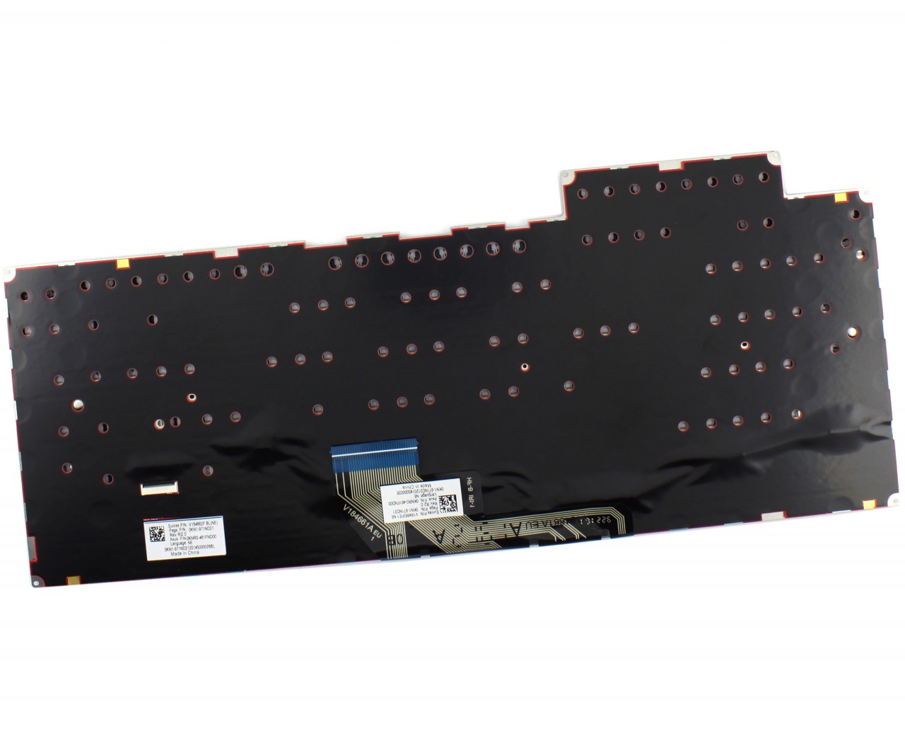 Tastatura Neagra Asus Rog Zephyrus M15 GU502LU iluminata RGB layout US fara rama enter mic (Neagra) imagine 2022