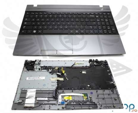 Tastatura Samsung  NP300V5A neagra cu Palmrest gri. Keyboard Samsung  NP300V5A neagra cu Palmrest gri. Tastaturi laptop Samsung  NP300V5A neagra cu Palmrest gri. Tastatura notebook Samsung  NP300V5A neagra cu Palmrest gri