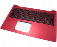 Tastatura Asus A553MA neagra cu Palmrest rosu