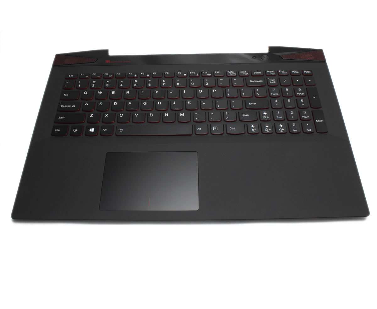 Tastatura Lenovo AP14R000A00 neagra cu Palmrest negru iluminata backlit (Neagra) imagine 2022
