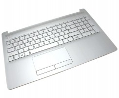 Tastatura HP TPN- C135 argintie cu Palmrest argintiu. Keyboard HP TPN- C135 argintie cu Palmrest argintiu. Tastaturi laptop HP TPN- C135 argintie cu Palmrest argintiu. Tastatura notebook HP TPN- C135 argintie cu Palmrest argintiu