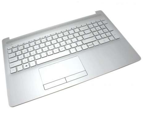 Tastatura HP 15-db0009nq argintie cu Palmrest argintiu. Keyboard HP 15-db0009nq argintie cu Palmrest argintiu. Tastaturi laptop HP 15-db0009nq argintie cu Palmrest argintiu. Tastatura notebook HP 15-db0009nq argintie cu Palmrest argintiu