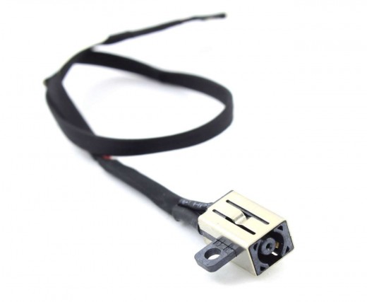 Mufa alimentare Dell Inspiron 14 7472 cu fir si conector cu 6 gauri si 5 pini pini. DC Jack Dell Inspiron 14 7472 cu fir