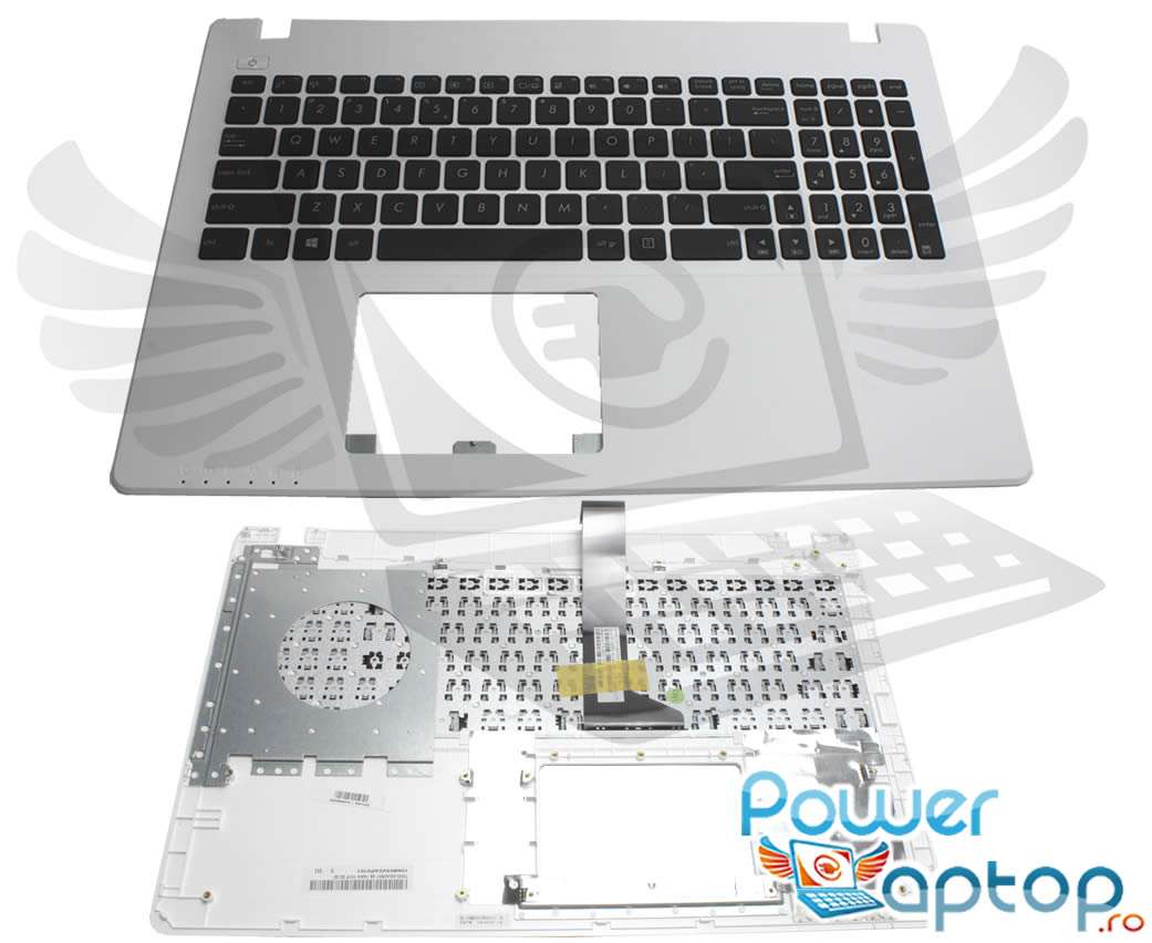 Tastatura Asus A550CA neagra cu Palmrest alb