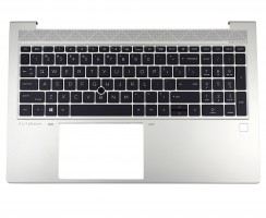 Tastatura HP EliteBook 855 G8 Neagra cu Palmrest Argintiu cu Orificiu de Amprenta fara TouchPad iluminata backlit. Keyboard HP EliteBook 855 G8 Neagra cu Palmrest Argintiu cu Orificiu de Amprenta fara TouchPad. Tastaturi laptop HP EliteBook 855 G8 Neagra cu Palmrest Argintiu cu Orificiu de Amprenta fara TouchPad. Tastatura notebook HP EliteBook 855 G8 Neagra cu Palmrest Argintiu cu Orificiu de Amprenta fara TouchPad