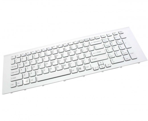 Tastatura Sony Vaio VPC EC series alba. Keyboard Sony Vaio VPC EC series alba. Tastaturi laptop Sony Vaio VPC EC series alba. Tastatura notebook Sony Vaio VPC EC series alba
